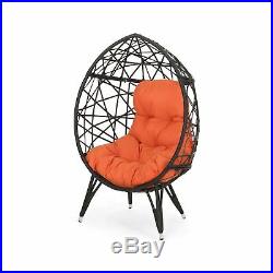 Bodee Outdoor Wicker Teardrop Chair with Cushion