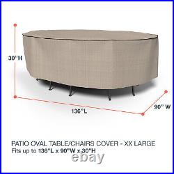 Budge StormBlock Mojave Oval Patio Table and Chairs Combo Cover Multiple Sizes