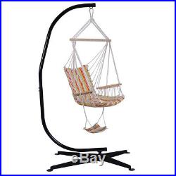 C Frame Hammock Stand Hanging Swing Chair Solid Steel Construction Air Porch