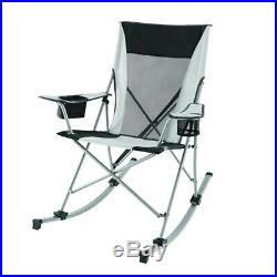 Camp Rocking Chair Oversized Folding Patio Lawn Reclining Camping Fishing Beach