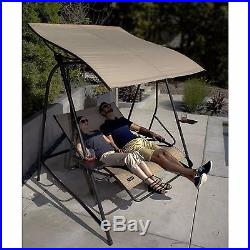 Canopy Lounge Swing Adjustable Recliner Seats Tray Reclining Chair Outdoor Patio