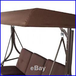 Canopy Porch Swing Patio Outdoor Furniture Hammock Garden Deck 3 Seat Yard