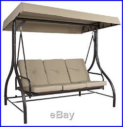 Canopy Swing Hammock Seats 3 Patio Deck Converting Outdoor Pourch Backyard Home