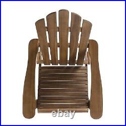 Cara Outdoor Acacia Wood Foldable Adirondack Chairs, Set of 2