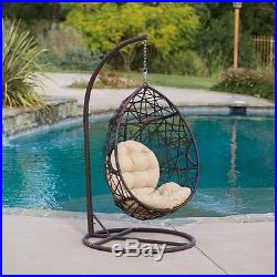 Chair Hammock Swing Hanging Outdoor Air Porch Stand Patio Deluxe Wicker Lounger