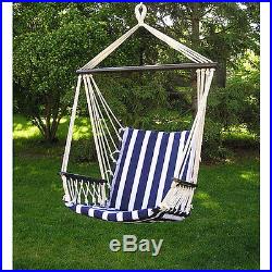 Chair Hammock Swing Hanging Sky Outdoor Air Deluxe Porch Solid Wood Patio Rope