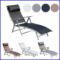 Chaise Lounge Chair Folding Pool Beach Yard Adjustable Patio Furniture Recliner