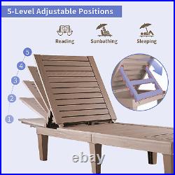Chaise Lounge Chairs for Outdoor Patio Use Adjustable with 5 Position Waterproof