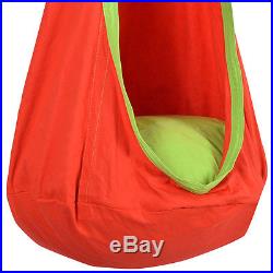Child Pod Swing Chair Tent Nook Indoor Outdoor Hanging Seat Hammock Kids Orange