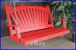 Classic Outdoor 5 Foot Fanback Porch Swing 8 Paint Colors 5 Ft swing USA