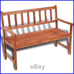 Classic Wooden Bench Acacia Wood Outdoor Seat Chair Patio Furniture Garden Porch