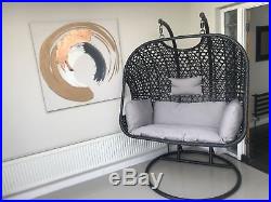 Cocoon Hanging Egg Chair With Cushion Rattan Wicker Style Free Delivery Xmas