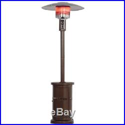 Commercial Outdoor LP Propane Gas Patio Heater Stainless Steel Hammered Bronze