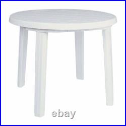 Compamia Ronda 36 Round Resin Patio Dining Table in White
