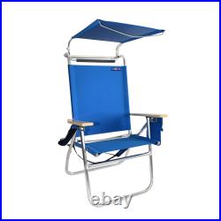 Copa Big Tycoon Aluminum 4 Position Extra High Beach Chair with Canopy