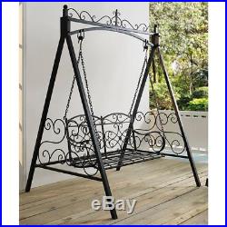 Coral Coast Ridgecrest 4 ft. Metal Outdoor Porch Swing and Stand