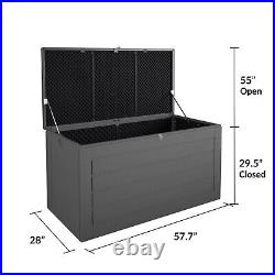 Cosco Outdoor Patio Deck Storage Box, Extra Large, 180 Gallons, Black