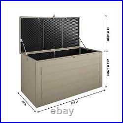 Cosco Outdoor Patio Deck Storage Box, Extra Large XL, 180 Gallons, Tan