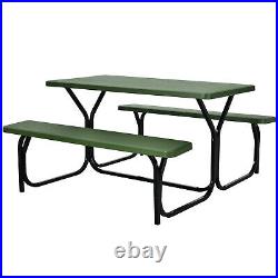 Costway Picnic Table Bench Set Outdoor Camping Backyard Garden Party All Weather