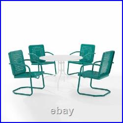 Crosley Bates 5 Piece Outdoor Dining Set in Turquoise Gloss