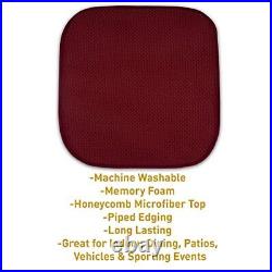 Cushion Memory Foam Chair Pads Honeycomb Nonslip Back 6 Pack 6 Wine Burgundy