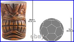 DB383038 the Grande Tiki God Kanaloa Teeth Side Table Statue, 20 Inch, Polyresin