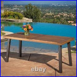 Daria Natural Stained Acacia Wood Dining Table