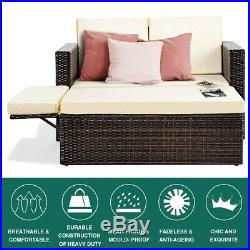 Daybed Patio Furniture Set Outdoor Sofa Table Rattan Day Bed Sectional Garden 2