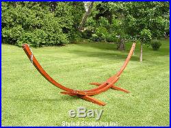Deluxe Wood Arc Two Person Adult Wood Hammock Stand Set