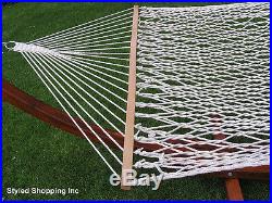 Deluxe Wood Arc Two Person Adult Wood Hammock Stand Set
