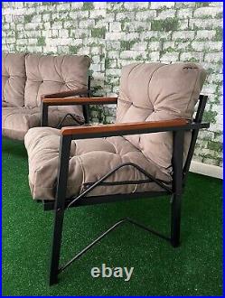 Derinft Garden Furniture, Metal Sofa Set, Symmetry Model, Balcony, Garden, Cafe