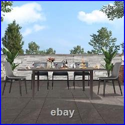 Domi Patio Dining Expandable Metal Aluminum Outdoor Table for 6-8 Persons