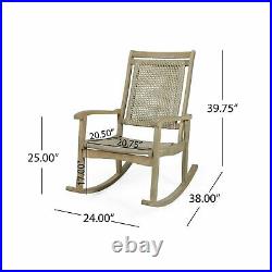 Dory Outdoor Rustic Wicker Rocking Chair