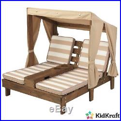 Double Chaise Lounge with Cupholders Espresso & Oatmeal by KidKraft
