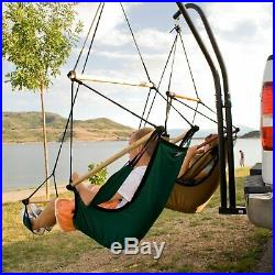 Double Hammock Trailer Hitch Steel Hanging Chair Stand Portable Outdoor Camping