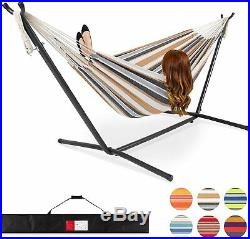 Double Hammock With Spce Saving Steel Stand & Portble Carring Case