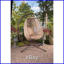 Egg Chair Hanging Swing Stand Hammock Cushion Seat Bark Outdoor Porch Furniture