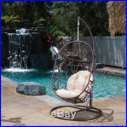 Egg Wicker Chair Swing Hanging Outdoor Patio Rattan Garden Deck Furniture