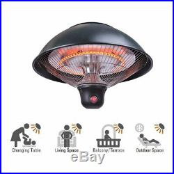 Electric Hanging Heater Outdoor Halogen Ceiling Patio Heater with RemoteControl