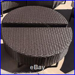Elegant Outdoor Patio Furniture 10pc Dark Brown PE Wicker Sofa Sectional