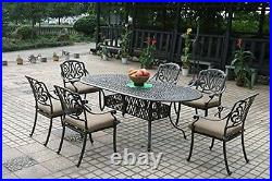 Elisabeth patio dining set 7 piece cast aluminum outdoor furniture table chairs