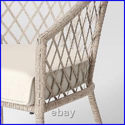 Exmore 2pk Washed Rattan Barrel Patio Dining Chairs ThresholdT
