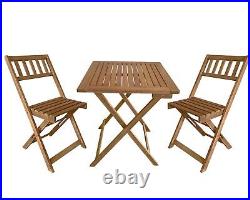 FDW Outdoor Bistro Set with 2 Chairs and Square Table for Pool Beach Backyard