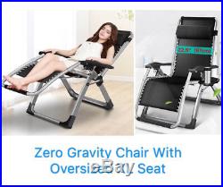 FOUR SEASONS OVERSIZED XL Extra Wide Seat (22.5) Zero Gravity Chair Recliner