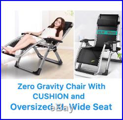FOUR SEASONS With CUSHION OVERSIZED XL Extra Wide Seat (22.5) Zero Gravity Chair