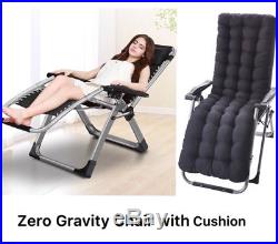 FOUR SEASONS With CUSHION Zero Gravity Chair Recliner Square Legs Support 330 LBS