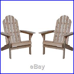 Fir Wood Unfinished Outdoor Backyard Furniture Adirondack Chairs Twin 2-Pack