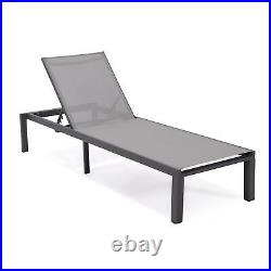 FiveOaks Lounge Patio Collection Adjustable Lounger Gray