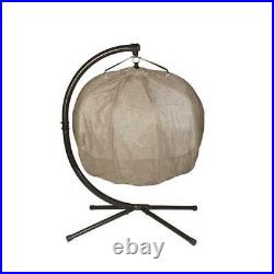 Flowerhouse Pumpkin Hanging Swing Chair With Stand Bark FHPC100-BRK
