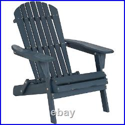 Folding Adirondack Chair Weather Resistant Lawn Chair Poly Lumber Porch Chair